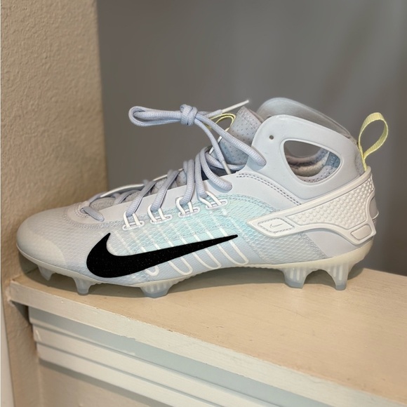 Nike Huarache 9 Elite Mid Lax SE Grey Cleats FV6149-001 Men's Size 12 - Picture 3 of 9